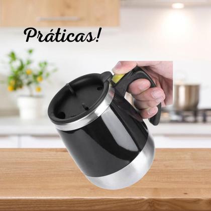 Caneca Mixer Misturador Inox Automática 400ml Copo Térmico Mixer de Bebidas Café Suco Shake COR:AMARELO - S&Q Imagem de Caneca Mixer Misturador Inox Automática 400ml Copo Térmico Mixer de Bebidas Café Suco Shake COR:AMARELO