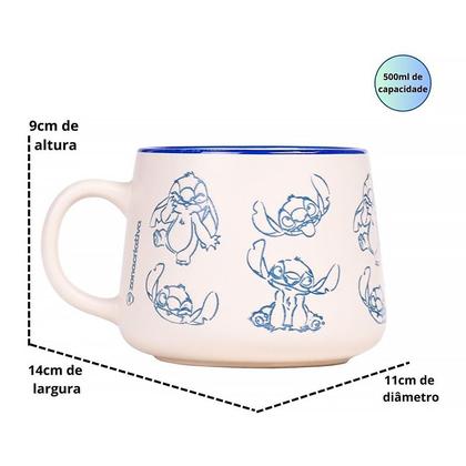 Imagem de Caneca Moma Disney Stitch Cerâmica 500ml 10025604 - ZonaCriativa