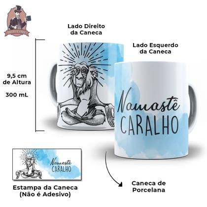 Imagem de Caneca Namastê meme Engraçada Zen Porcelana Personalizada