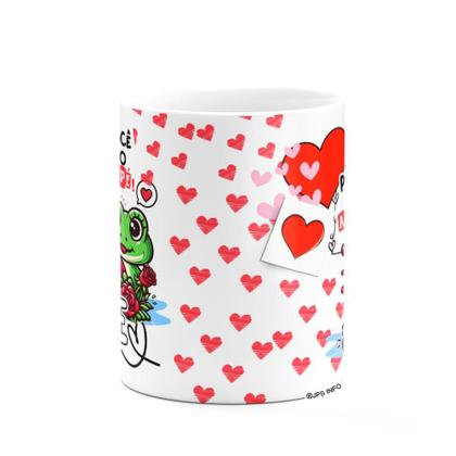Imagem de Caneca Namorados - Por você eu lavo até o pé! Sapinhos