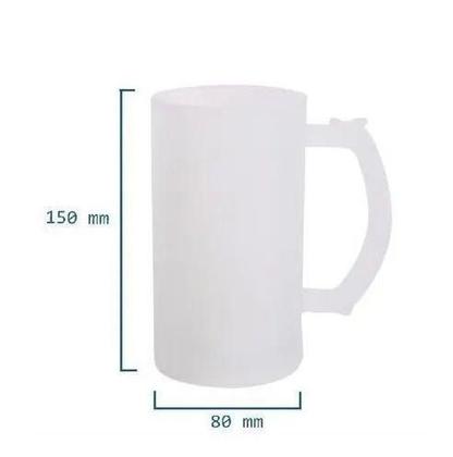 Imagem de Caneca para Sublimação Chopp Vidro Jateada 475ml 12 Unidades