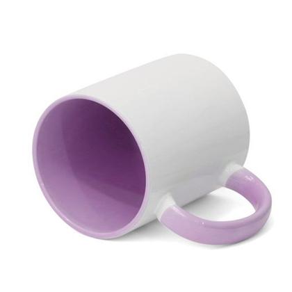 Imagem de Caneca Personalizada Lilás com Alça e Interior Personalizável