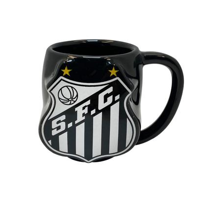 Imagem de Caneca Porcelana 270Ml 3D Santos Futebol Licenciado