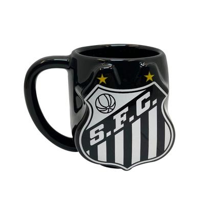 Imagem de Caneca Porcelana 270Ml 3D Santos Futebol Licenciado