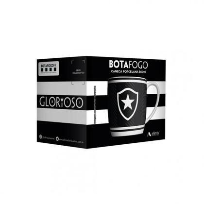 Imagem de Caneca Porcelana 360ml Copo Time de Futebol Botafogo Resistente Café