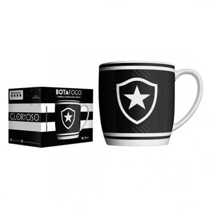Imagem de Caneca Porcelana 360ml Copo Time de Futebol Botafogo Resistente Café