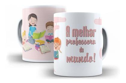 Imagem de Caneca Porcelana A Melhor Professora Do Mundo