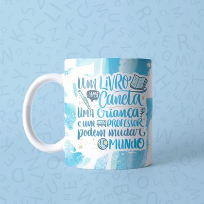 Imagem de Caneca porcelana branca 325ml - Dia dos professores