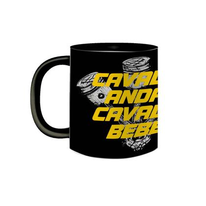 Imagem de Caneca Porcelana Cavalo Anda Cavalo Bebe Gearhead 325mL