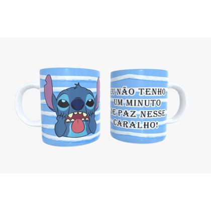 Imagem de Caneca Porcelana ou Plástica Personalizada Lilo Stich com ou sem café Diversos modelos