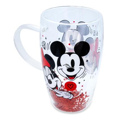 Imagem de Caneca Prateada Buffalo Disney Minnie and Mickey Hearts 450 ml