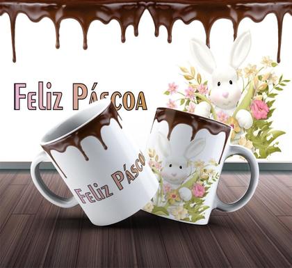 Imagem de Caneca Presente Porcelana 325Ml Tema Feliz Páscoa 7