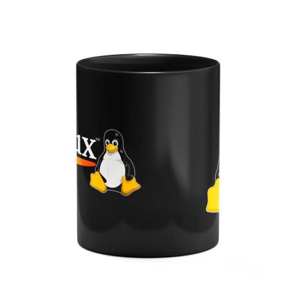 Imagem de Caneca preta - Tux Linux