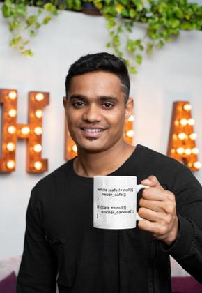 Imagem de Caneca Programador TI Java programação café Branca