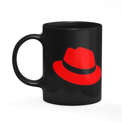 Imagem de Caneca Red Hat Linux Preta