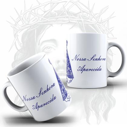 Imagem de Caneca Religiosa Nossa Senhora Aparecida, Nossa Mãe Filho Jesus Deus - MEGA OFERTA!