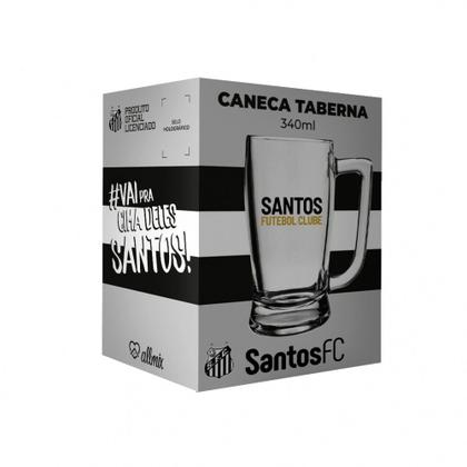 Imagem de Caneca santos taberna 340 ml vidro cerveja chope oficial