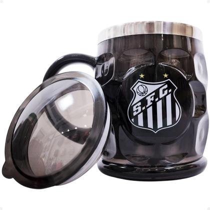Imagem de Caneca Santos Térmica Com Tampa Preta 500ml Ref. QH021AZ4B