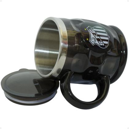 Imagem de Caneca Santos Térmica Com Tampa Preta 500ml Ref. QH021AZ4B