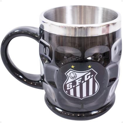 Imagem de Caneca Santos Térmica Com Tampa Preta 500ml Ref. QH021AZ4B