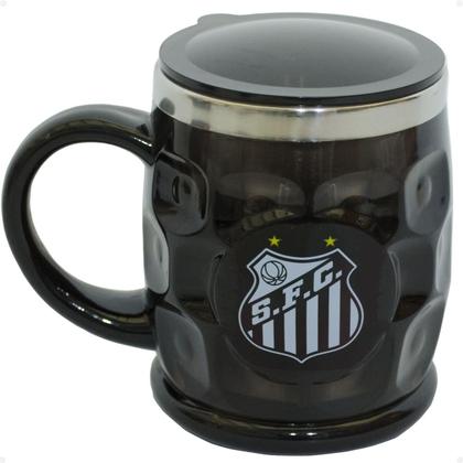 Imagem de Caneca Santos Térmica Com Tampa Preta 500ml Ref. QH021AZ4B