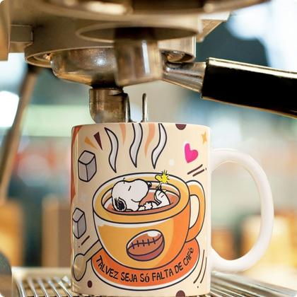 Imagem de Caneca Snoopy Talvez Seja Falta De Café Cerâmica Divertida