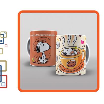 Imagem de Caneca Snoopy Talvez Seja Falta De Café Cerâmica Divertida