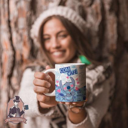 Caneca Stitch com café sem café Porcelana Personalizada - Tio da Caneca Imagem de Caneca Stitch com café sem café Porcelana Personalizada