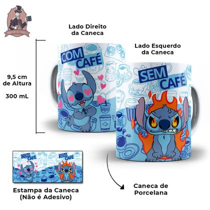 Imagem de Caneca Stitch com café sem café Porcelana Personalizada