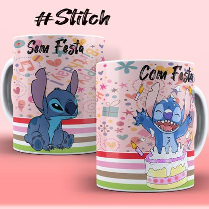 Imagem de Caneca Stitch com e sem café