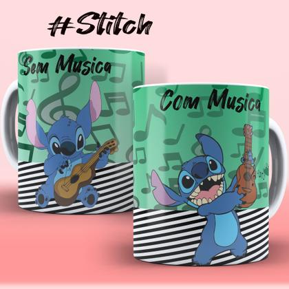 Imagem de Caneca Stitch com e sem café