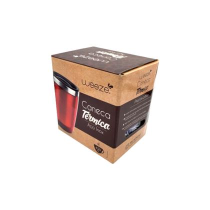 Imagem de Caneca Térmica C/ Tampa Aço Inox Bebidas Quentes Frias 450mL