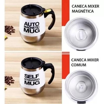 Imagem de Caneca Térmica Com Mixer Automático Magnético E Tampa 400 Ml