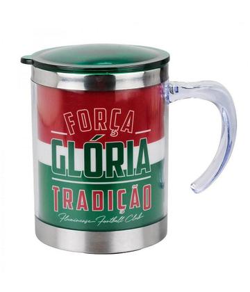 Imagem de Caneca Térmica Com Tampa Fluminense Força Gloria e Tradição 450ml
