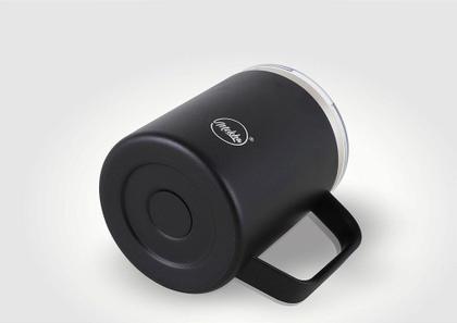 Imagem de Caneca Térmica Mugy 370ml Preta com Revestimento Cerâmico e Tampa de Polipropileno