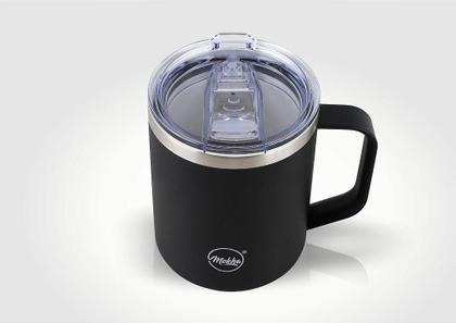 Imagem de Caneca Térmica Mugy 370ml Preta com Revestimento Cerâmico e Tampa de Polipropileno