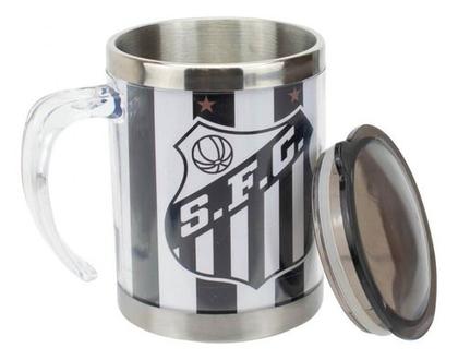 Imagem de Caneca Térmica Palmeiras Oficial Time Inox Com Tampa 450ml