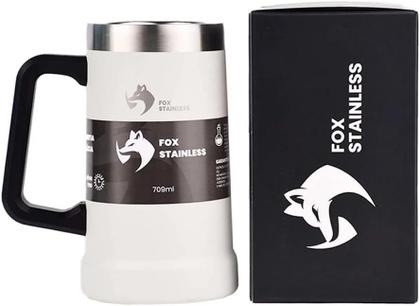 Imagem de Caneca térmica quente e frio 709ml branco - fox stainless