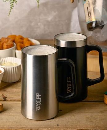 Imagem de Caneca Termica Wolff Para Cerveja De Aço Inox 500 Ml Liso