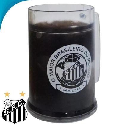Imagem de Caneca Time Santos Térmica Mantém Bebida Gelada Presente