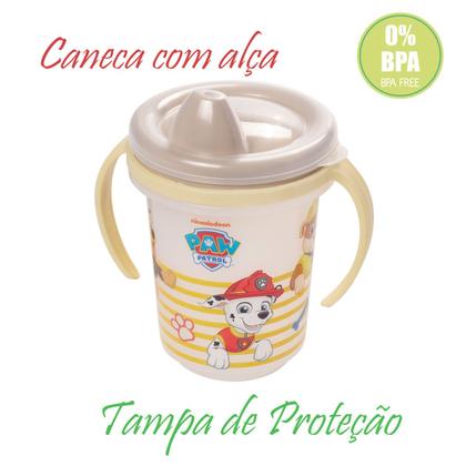 Imagem de Caneca Trio com Alça e Tampa Disney Mickey Minnie Mundo Bita Patrulha Canina Batman 330 ml Plasútil 