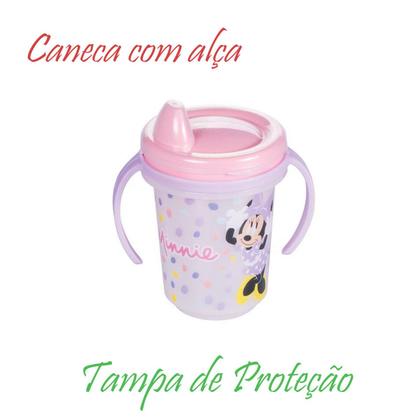 Imagem de Caneca Trio com Alça e Tampa Disney Mickey Minnie Mundo Bita Patrulha Canina Batman 330 ml Plasútil 