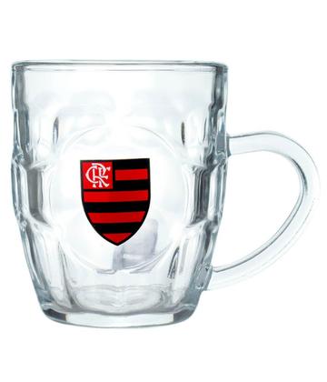 Imagem de Caneca Vidro 310ml Com Abridor - Flamengo