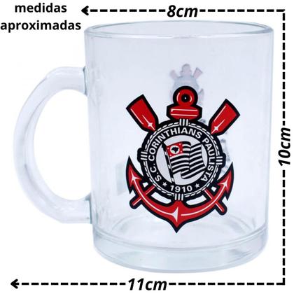 Imagem de Caneca Vidro 350ml Com Abridor Corinthians Mileno REF.:TWZB13150B-1