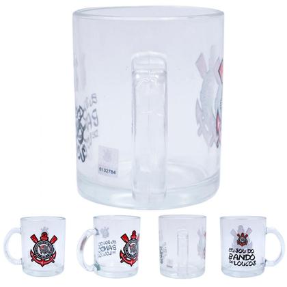 Imagem de Caneca Vidro 350ml Com Abridor Corinthians Mileno REF.:TWZB13150B-1