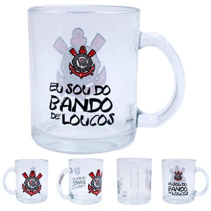 Imagem de Caneca Vidro 350ml Com Abridor Corinthians Mileno REF.:TWZB13150B-1