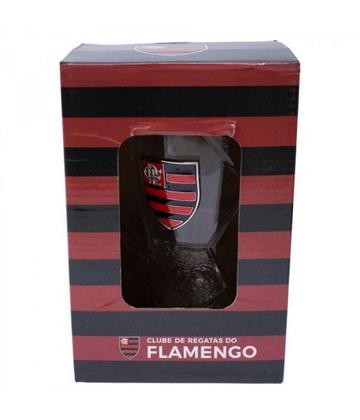 Imagem de Caneca Vidro Bola Futebol 630ml - Flamengo - Mileno