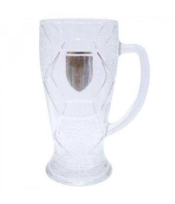 Imagem de Caneca Vidro Bola Futebol 630ml - Flamengo - Mileno