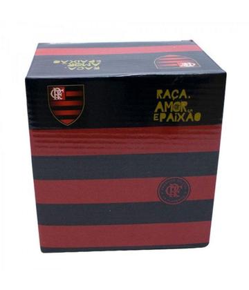 Imagem de Caneca Vidro Brasão Metal 400ml - Flamengo - Mileno