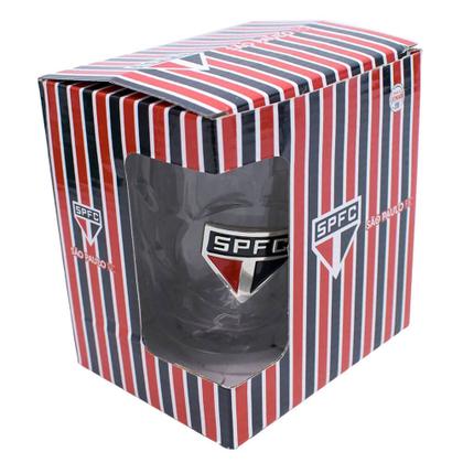 Imagem de Caneca Vidro Brasão Metal 400ml - São Paulo